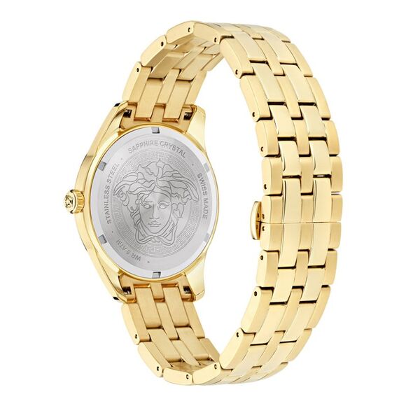 Versace Greca Time GMT Watch Gold Mens - Picture 3 of 6